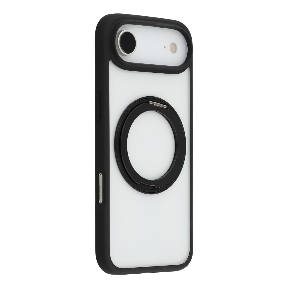 (Black) For Iphone Air Case Ring Holder Kickstand Pc + Tpu Phone Cover Black 6914290168682