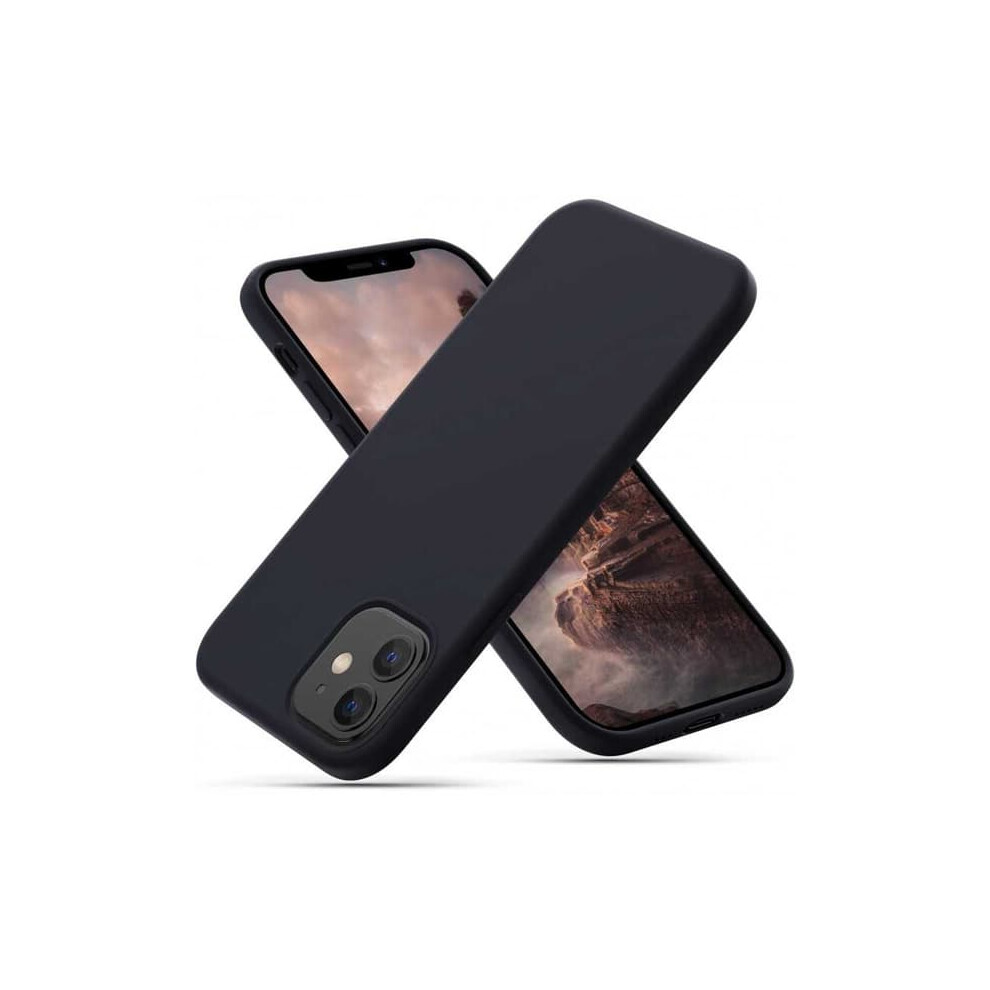 Iphone 12 Silicone Case Matte Rubberized Black 962125209556
