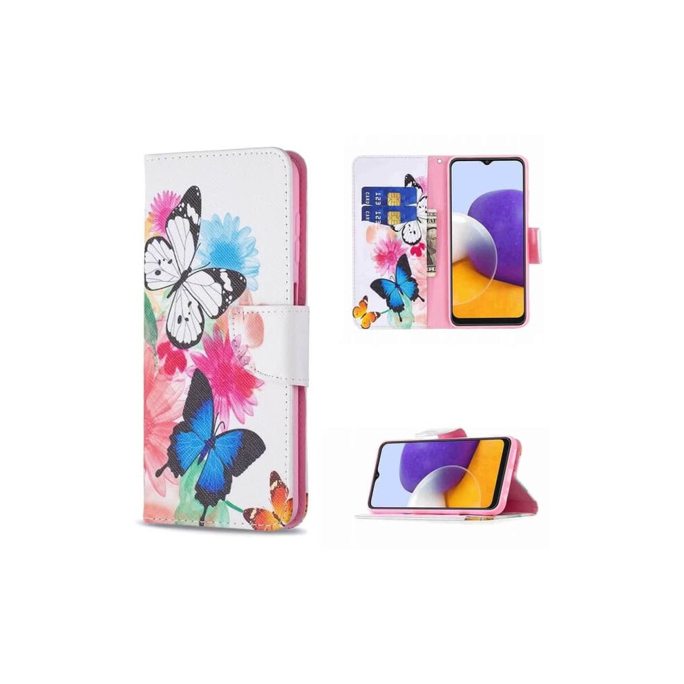 Wallet Case For Samsung Galaxy A14 Colorful Butterflies 962125211566