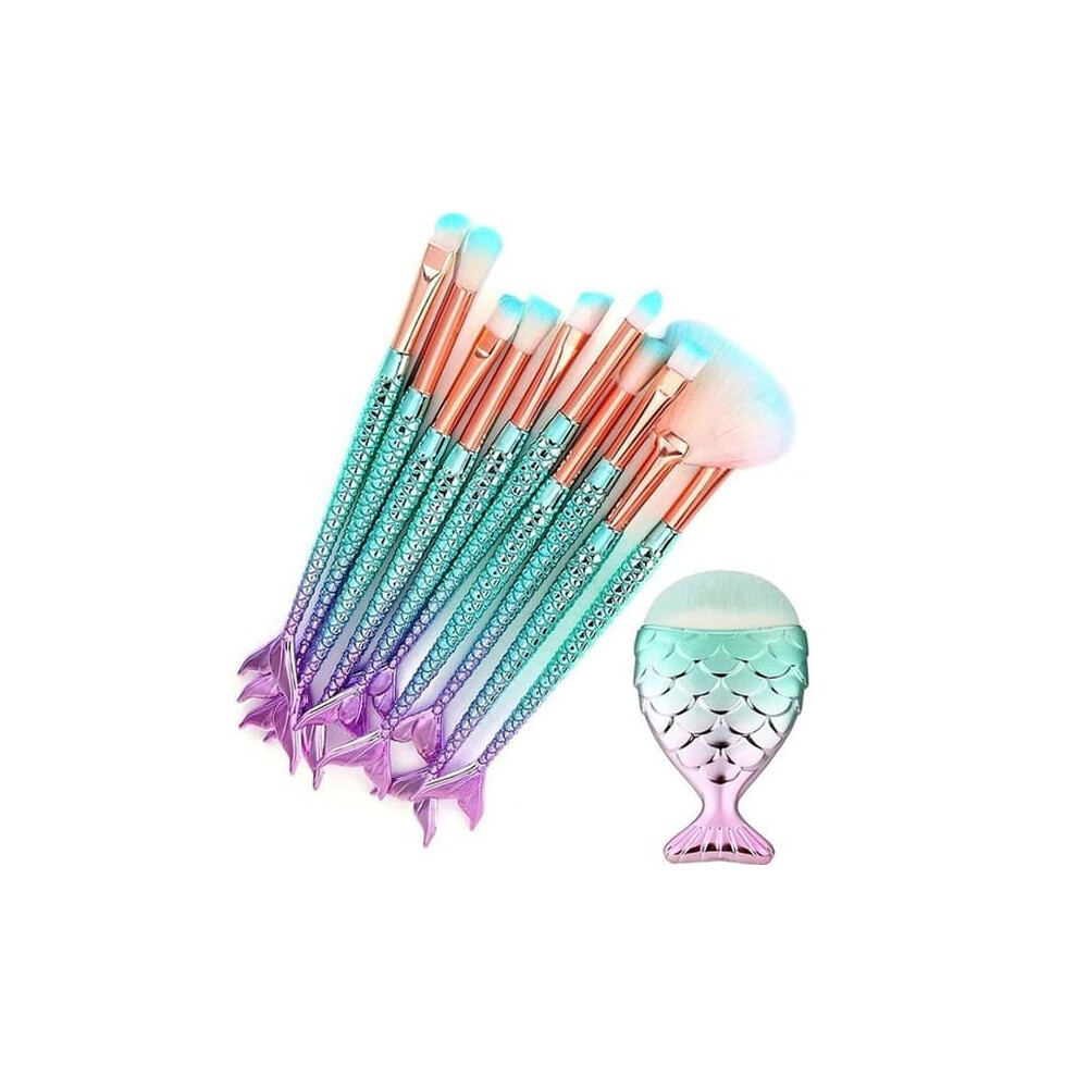 Makeup Brush Set Multicolor 11-Piece