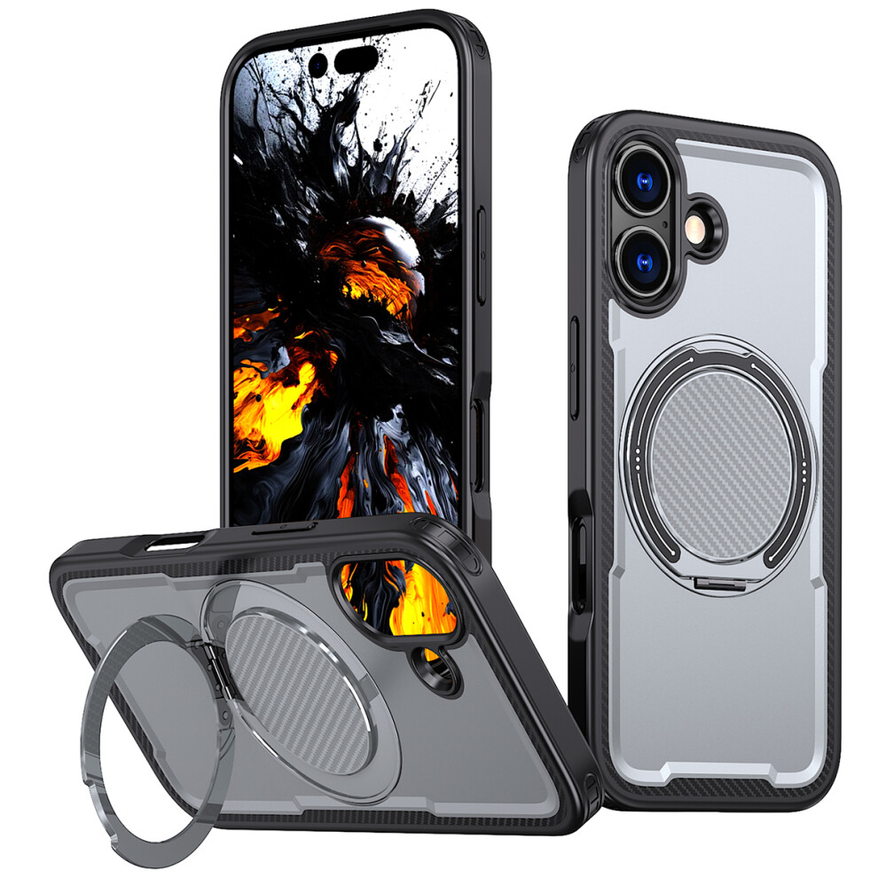 (Grey) For Iphone 17 Case Compatible With Magsafe Tpu + Pc Kickstand Phone Cover Grey 6914299713548
