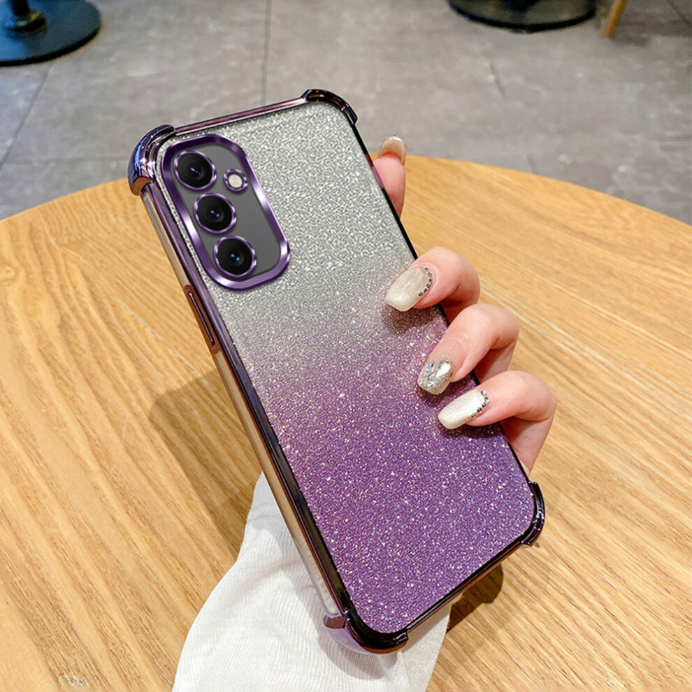 (Purple) For Samsung Galaxy A16 4G / 5G Case Glitter Tpu Phone Cover With Reinforced Corner Purple 6914297215099