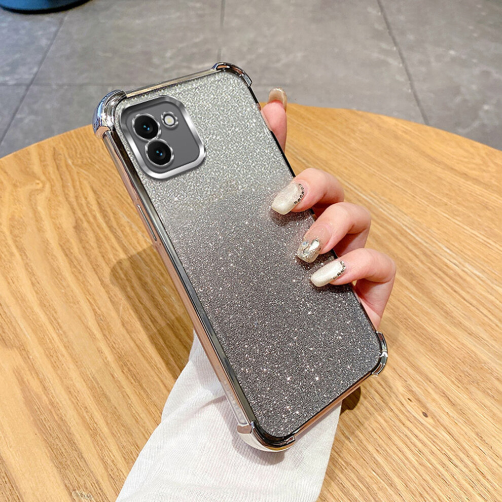 (Silver) For Samsung Galaxy A05 4G Case Glitter Tpu Phone Cover With Reinforced Corners Silver 6914296255324