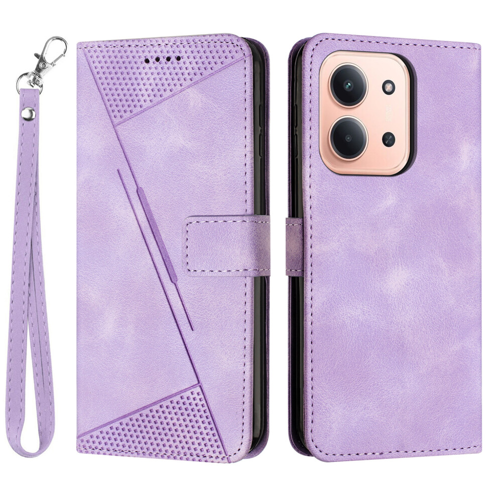 (Purple) For Xiaomi Redmi 15C 4G (Eu) (173Mm) / 15C 5G (Eu) (173Mm) / Poco C85 4G (173Mm) Case Handbag Imprinted Triangle Leather Phone Cov Purple 6914294938717