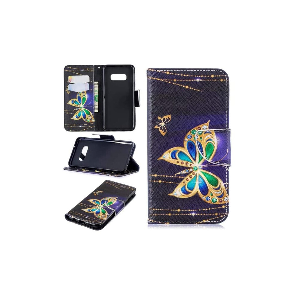 Wallet Case For Samsung Galaxy S10e Butterfly Gold 962125191523