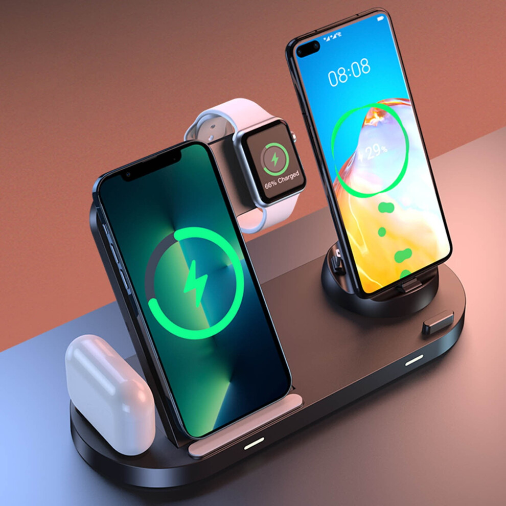 Kiplyki 6-In-1 Wireless Charging Station Foldable Fast 975221906540
