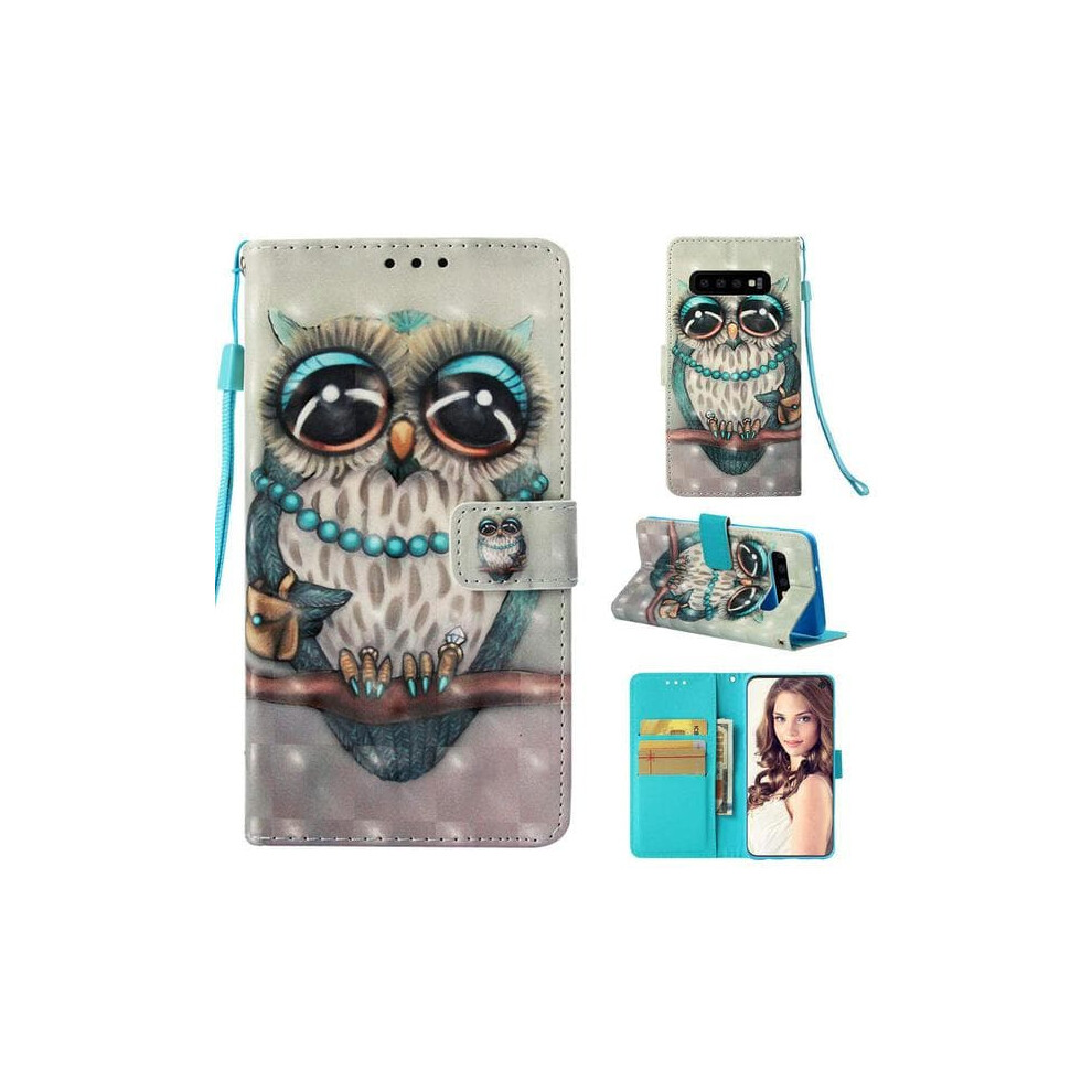 Wallet Case For Samsung Galaxy S10 Ornate Owl 962125189889