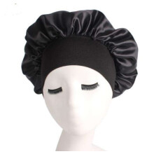 Sleep Cap Satin Black One Size