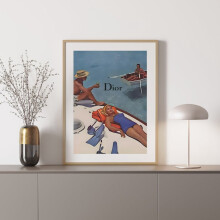 Affiche vintage, reproduction d'art rétro, affiche publicitaire des années 1960, affiche de mode, Beauty's Sea Nassau, reproduction d'art estivale