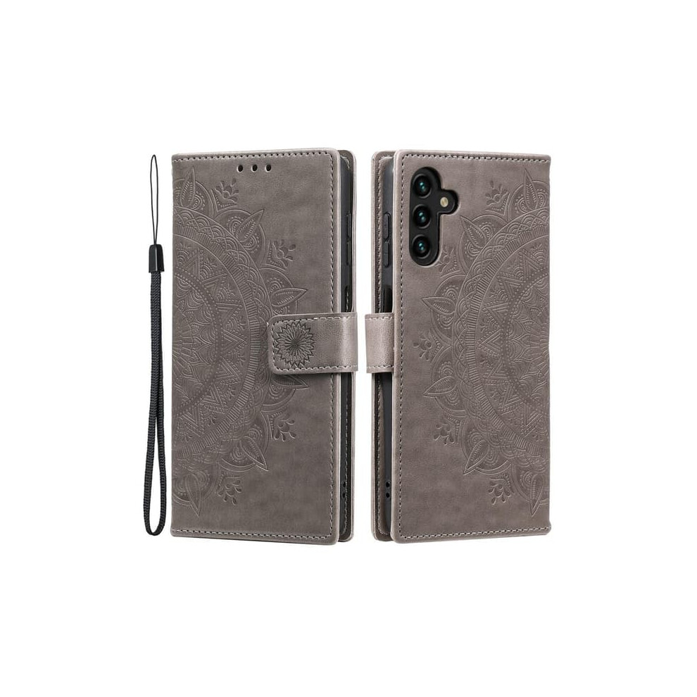 Skalo Mandala Wallet Case For Samsung A13 5G Gray 962125192759