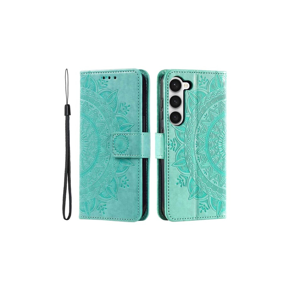 Skalo Mandala Wallet Case For Samsung S23 Turquoise 962125190816