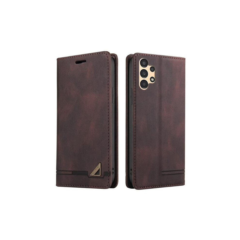 Skalo Samsung A13 4G Wallet Case Pu Leather Dark Brown 962125192841