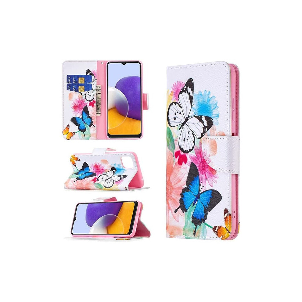 Wallet Case For Samsung Galaxy A03 Colorful Butterflies 962125191561
