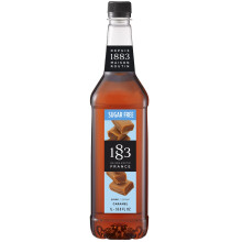 1883 Maison Routin Premium Sugar Free Caramel Syrup for Coffee, Lattes & Hot Chocolate - Zero Sugar Coffee Syrup with Natural Colour - 1L PET Bottle