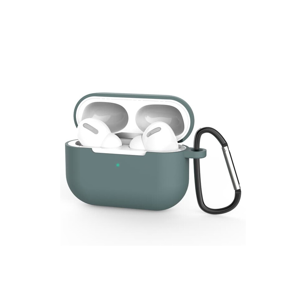 Silicone Airpods Pro Case With Carabiner Green 962125192315