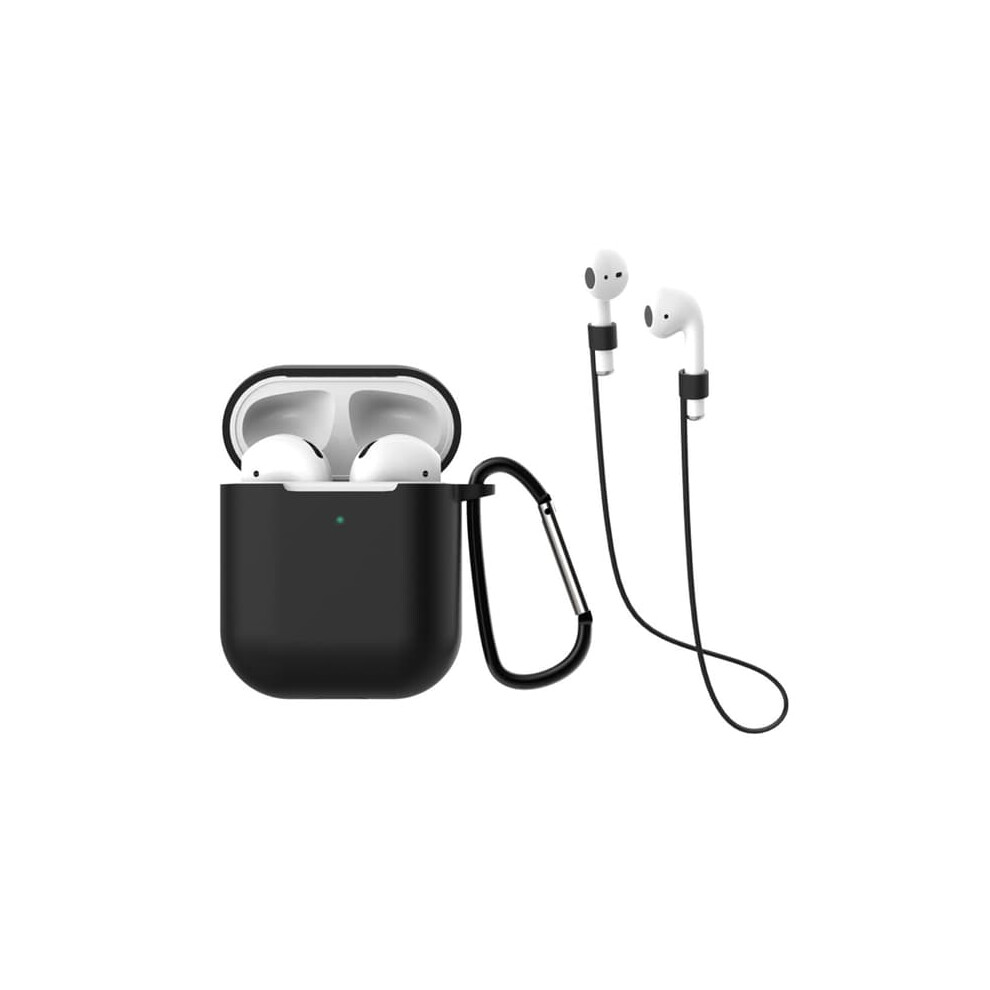 Silicone Airpods Case With Carabiner And Earphone Strap 962125191097