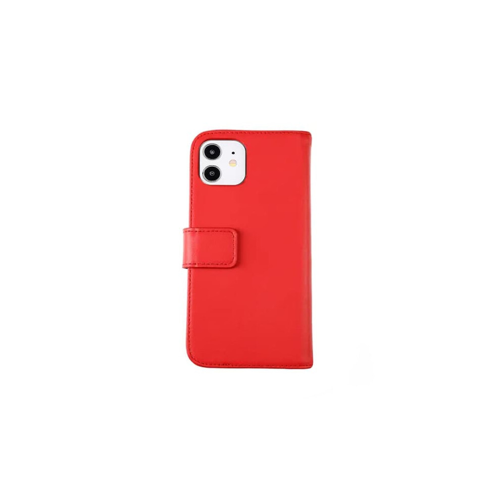 Iphone 12 Mini Leather Wallet Case - Red 962125215663