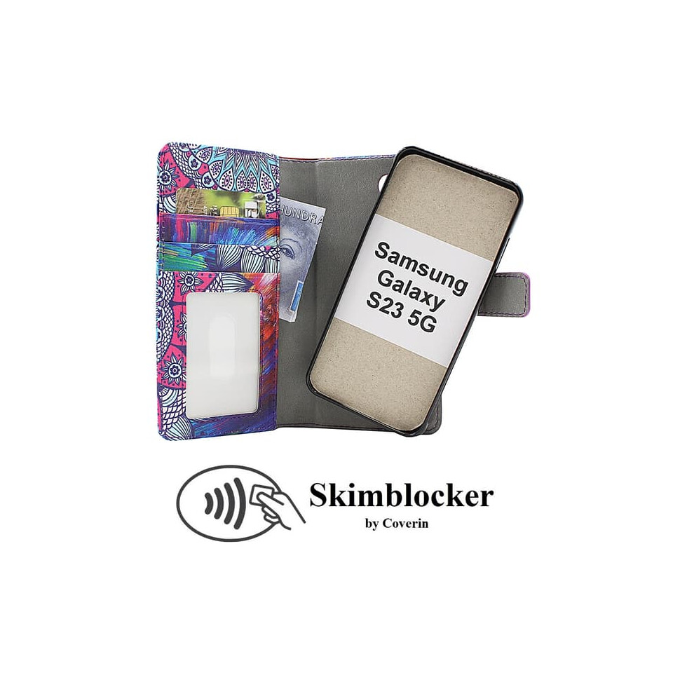 Skim Blocks Magnet Wallet For Samsung Galaxy S23 5G 962125191066