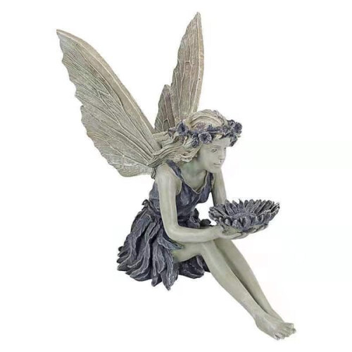 Garden Decoration Fairy Statue Sitting Elf