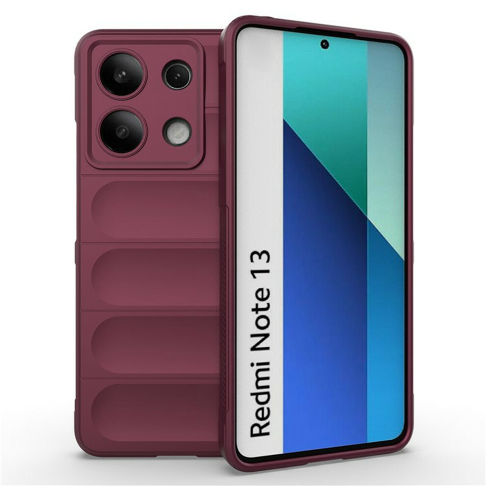 (Wine ) Amorus For Xiaomi Mi Note 13 4G Case Shockproof Soft Tpu Rugged Phone Back Cover Red 6914294964778