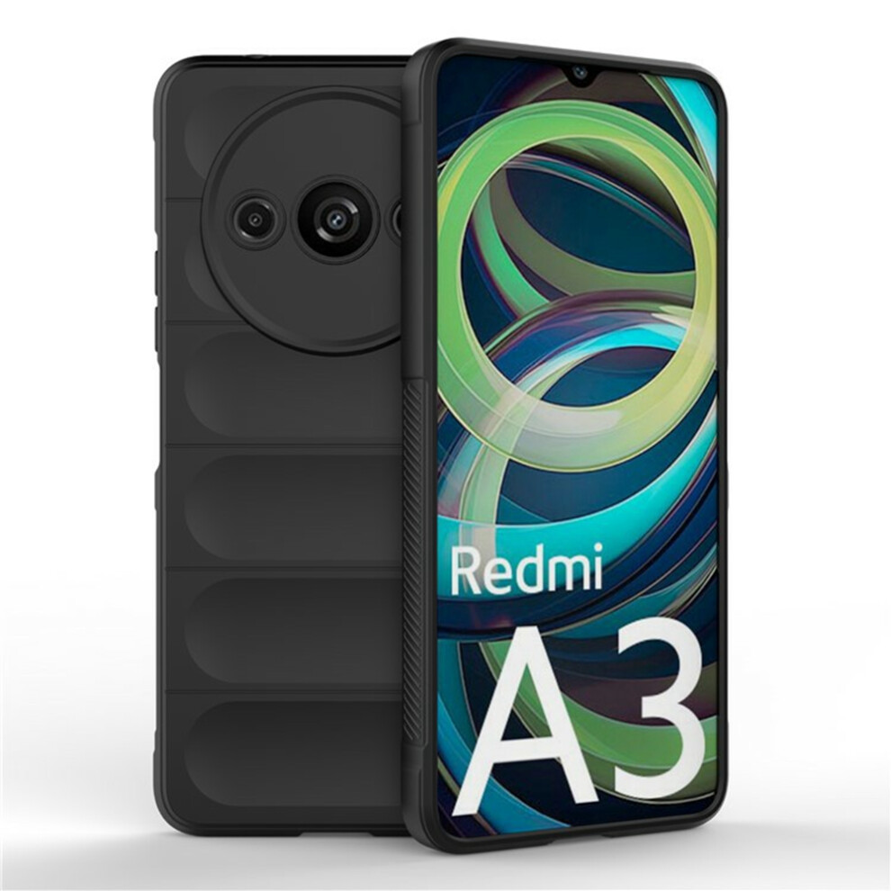 (Black) Amorus For Xiaomi Redmi A3 4G / Poco C61 4G Case Shockproof Soft Tpu Rugged Phone Back Cover Black 6914296011555