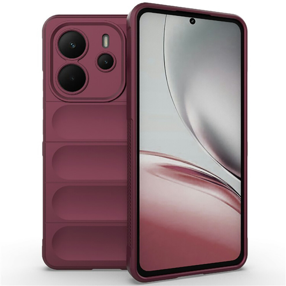 (Wine ) Amorus For Xiaomi Mi Note 14 4G (164.84Mm) Case Shockproof Soft Tpu Rugged Phone Back Cover Red 6914298212868