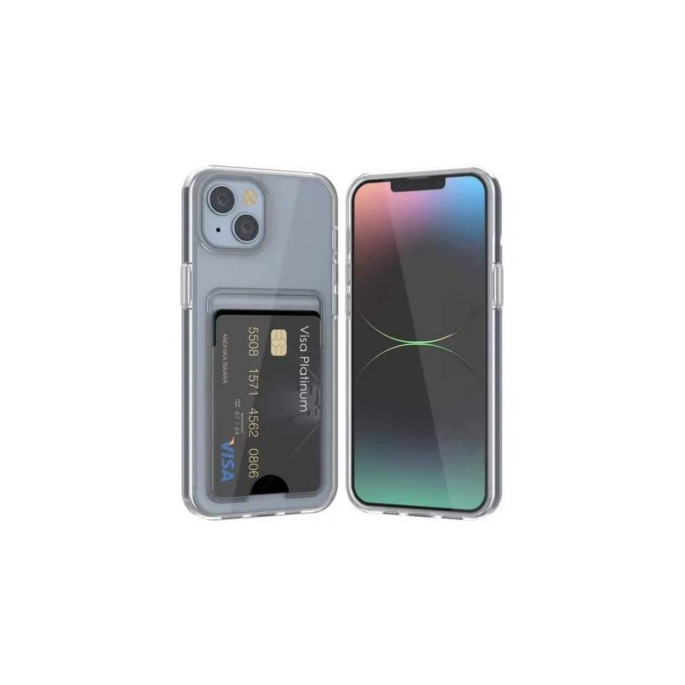 Iphone 15 Case With Card Holder Transparent Tpu 962125219746