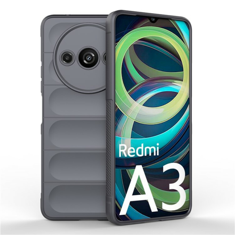 (Dark ) Amorus For Xiaomi Redmi A3 4G / Poco C61 4G Case Shockproof Soft Tpu Rugged Phone Back Cover Grey 6914295641302