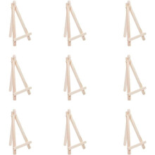 Kit de 15 mini chevalets trépieds en bois naturel de 16,5 cm (6,5 pouces) pour photos et peintures, idéal pour les cours et les activités