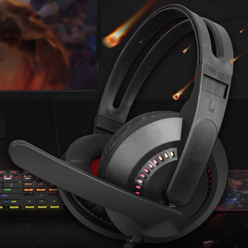 Txmfgh Red Light Gaming Headset HD 3D Surround Sound
