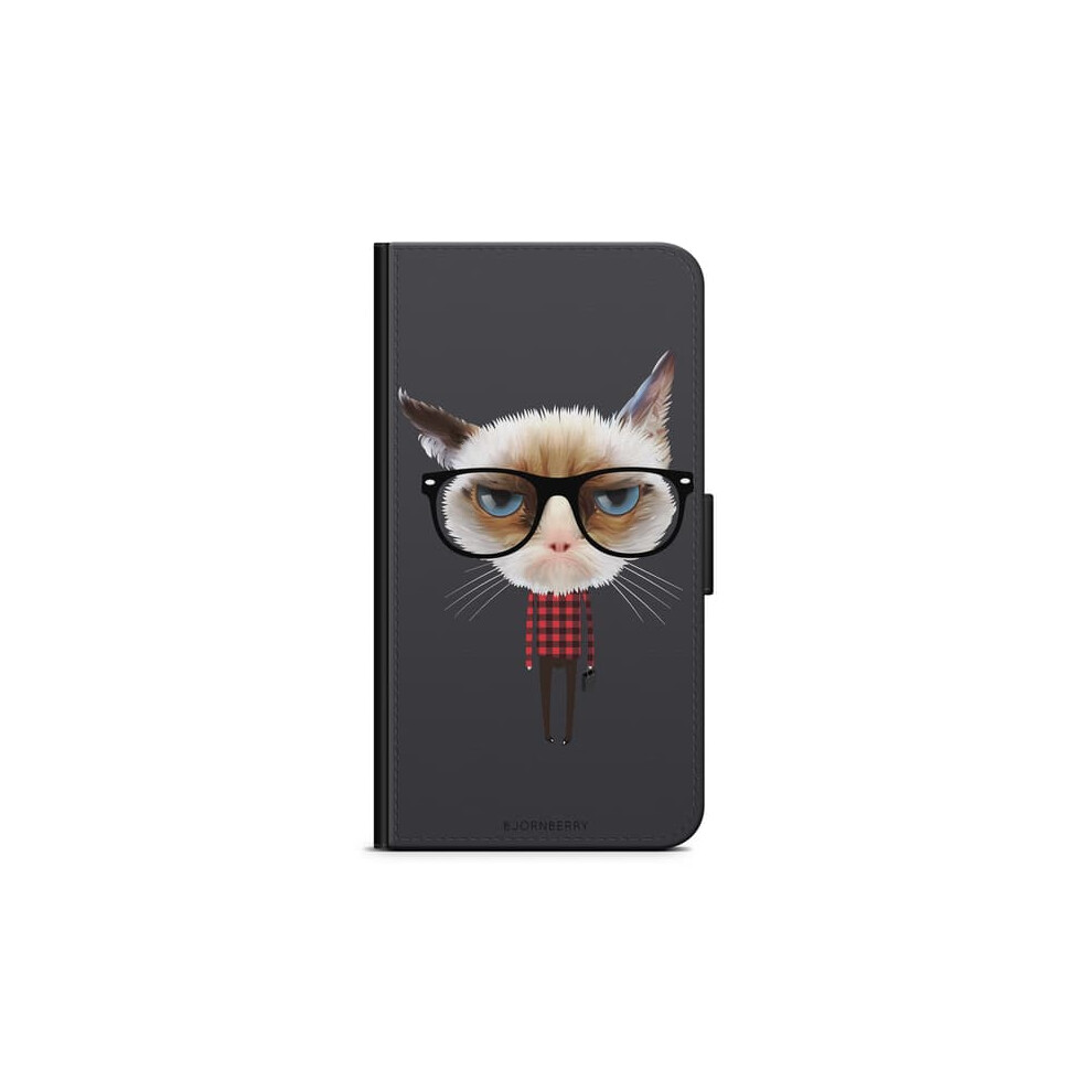 Bjornberry Case For Samsung Galaxy A50 Hipster Cat 962125210194