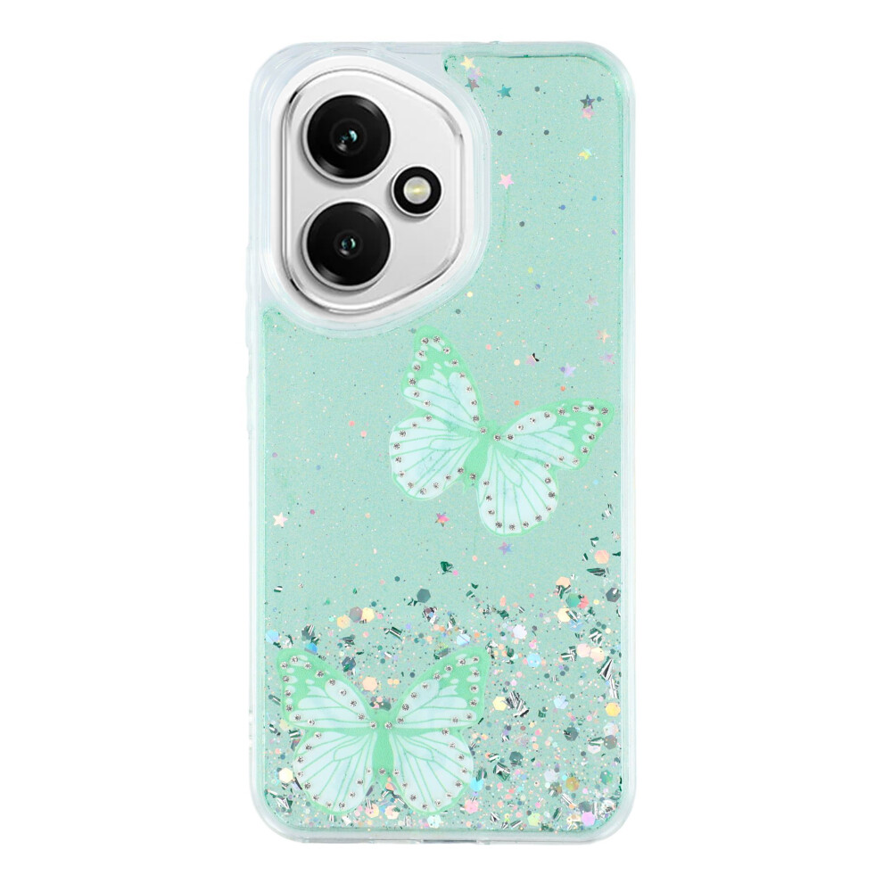 (Green) For Honor 400 5G (Global) Case Epoxy Pvc Butterfly Tpu Aesthetics Phone Cover Green 6914294194236