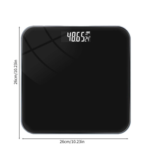 MERILER electronic body scale USB rechargeable black 2
