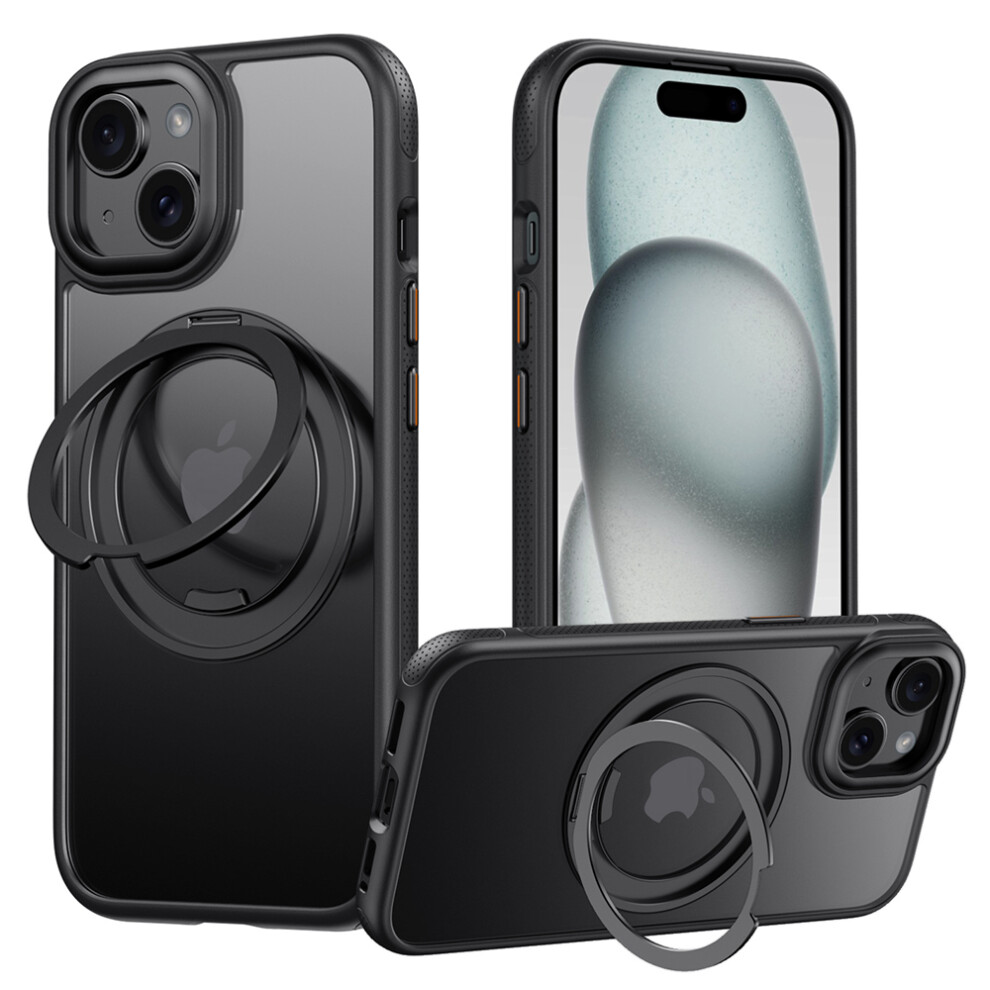 (Black) For Iphone 14 Case Compatible With Magsafe Kickstand Tpu Pc Phone Back Cover Black 6914296146288
