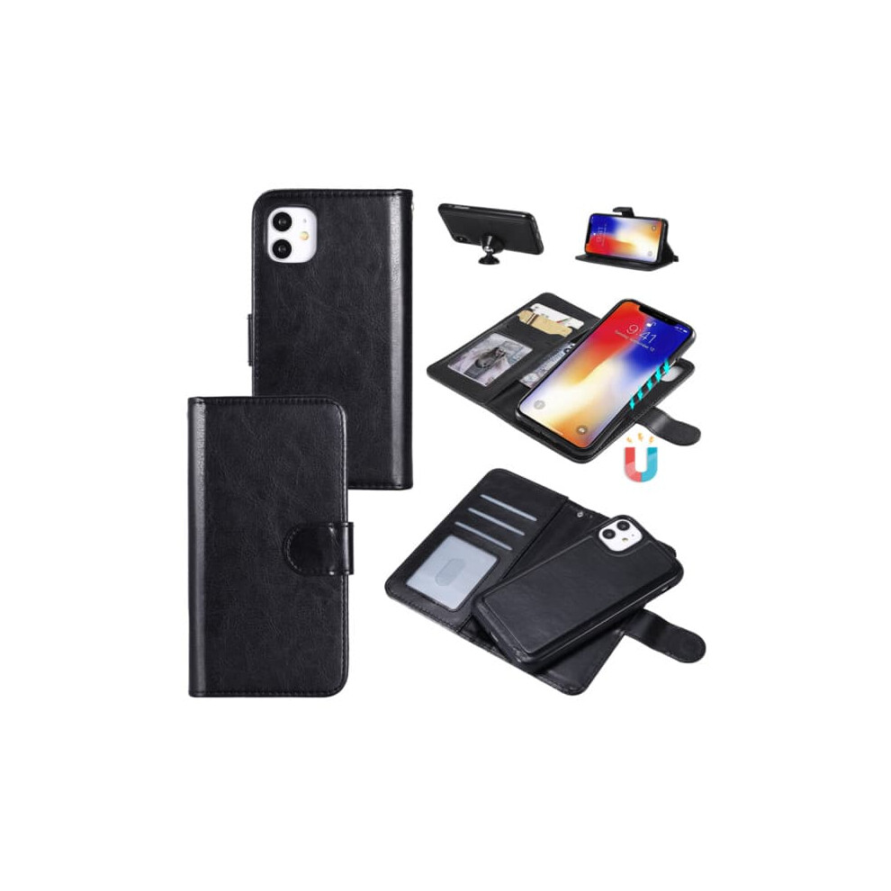 Iphone 12/12 Pro Magnetic Wallet Case Black 962125217957