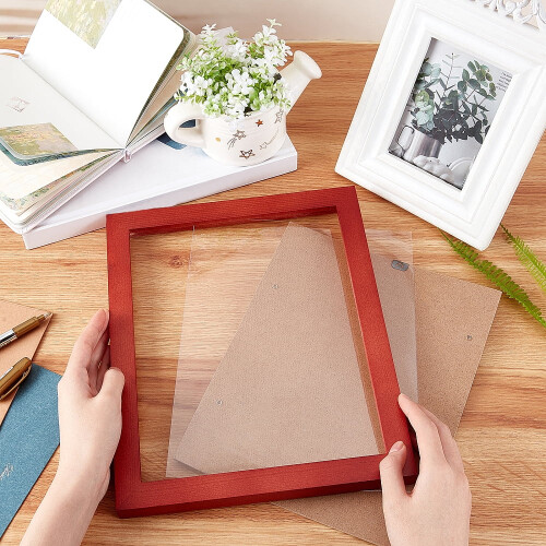 Wood Picture Frame Rectangle Indian Red 1pc 284x235mm 2