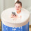 Portable Bathtub Cover Thermal Folding Lid 2 PCS 3