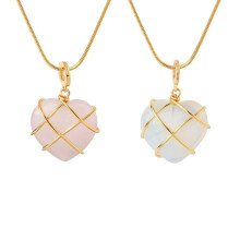 Milue birthstone heart pendant necklace set of 2