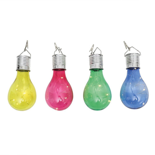 Solar LED Hanging Light Outdoor Waterproof Rotatable Green 2