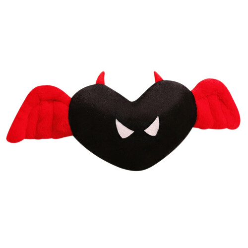 Almofada de pelúcia Yooshoverk de anjo e diabo para o Halloween, 73 x 28 cm (28,7 x 11 polegadas). 1