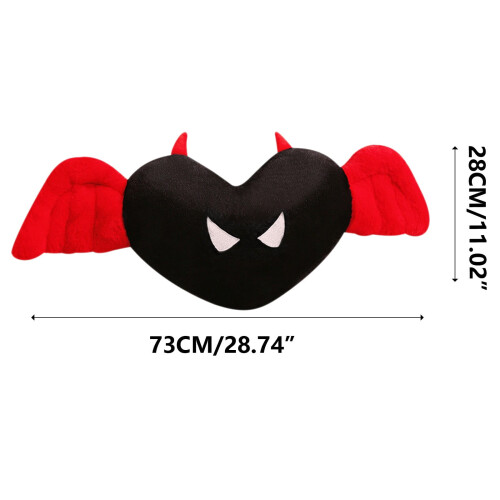 Almofada de pelúcia Yooshoverk de anjo e diabo para o Halloween, 73 x 28 cm (28,7 x 11 polegadas). 2