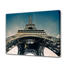 Eiffel-torony vászon poszter hálószoba dekoráció sport tájkép iroda szoba dekoráció ajándék, keret stílusú, 12x18 hüvelyk (30x45 cm)