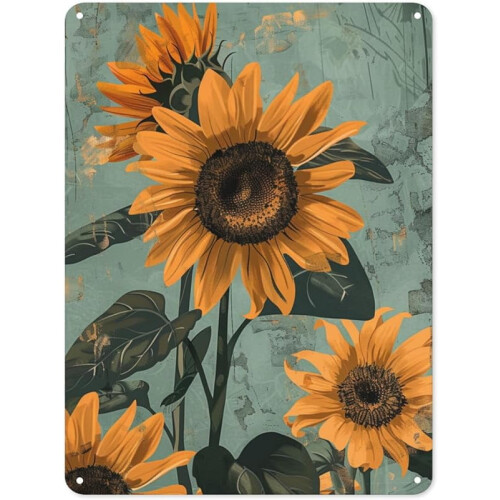 Vintage Retro Rose Vintage Μεταλλική Σιδερένια Ζωγραφική, Μεταλλική Πινακίδα Τέχνης, Vintage