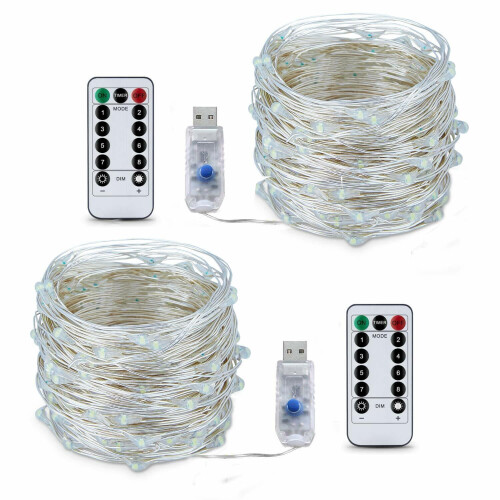 5-20M50/100/200LED Χάλκινο Σύρμα για Πάρτι USB Twinkle LED με Φωτάκια Νεράιδας Τηλεχειριστήριο 1