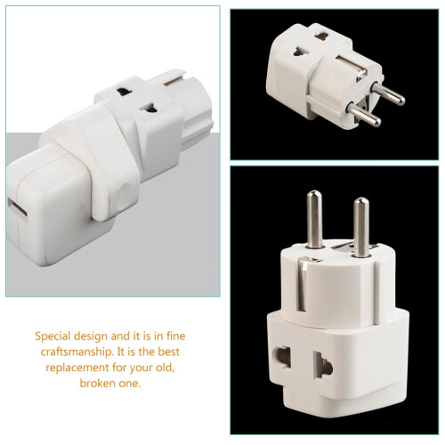 Travel Adapter EU Plug 250V 10-16A 3 pcs 1