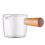 Glass milk pan with wooden handle 1 piece 1