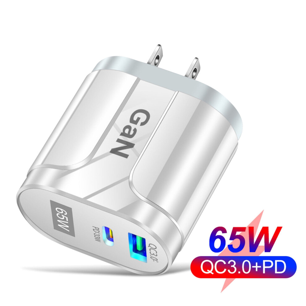 Wall Charger Usb-C Pd 65W Dual Port Quick Charge