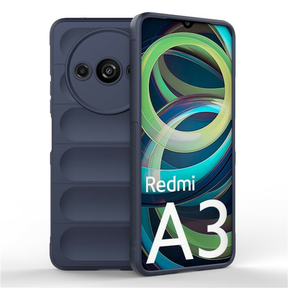 (Dark ) Amorus For Xiaomi Redmi A3 4G / Poco C61 4G Case Shockproof Soft Tpu Rugged Phone Back Cover Blue 6914294223233