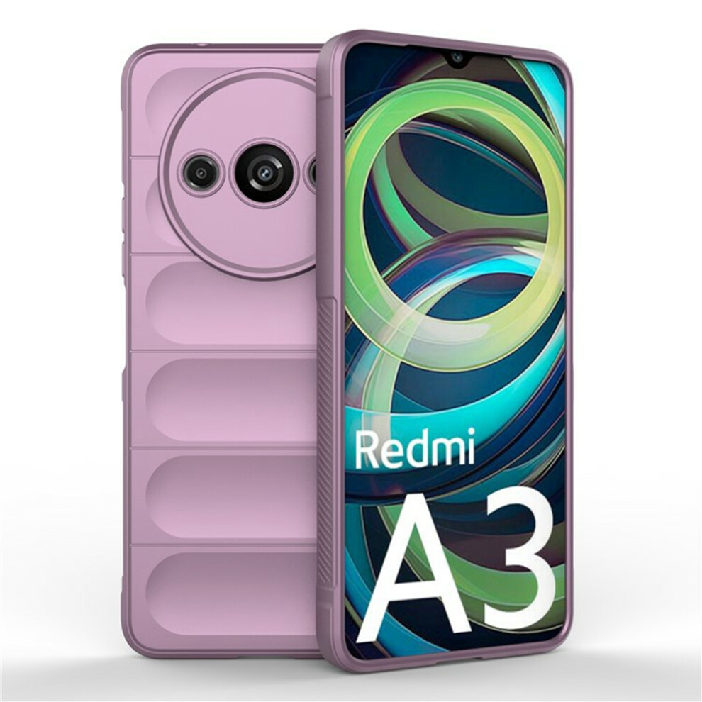 (Light ) Amorus For Xiaomi Redmi A3 4G / Poco C61 4G Case Shockproof Soft Tpu Rugged Phone Back Cover Purple 6914294461628