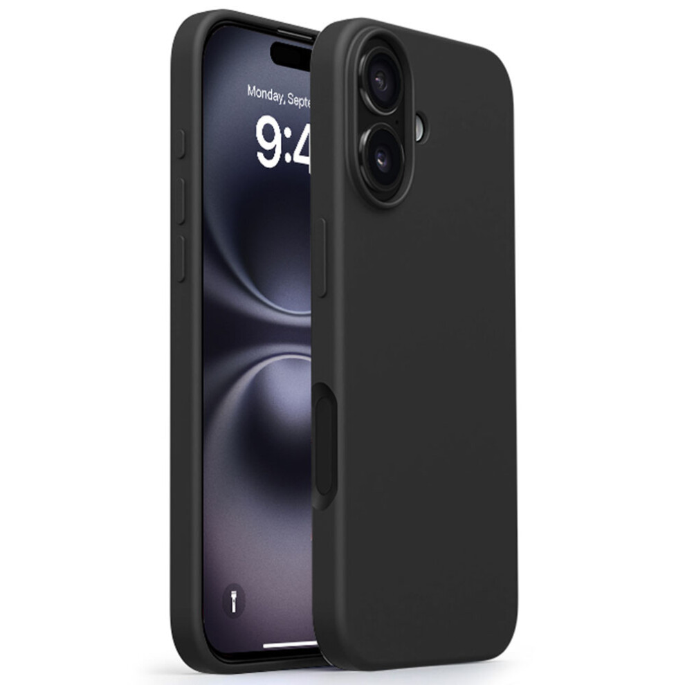 (Black) For Iphone 17 Case Compatible With Magsafe Ultra Thin Liquid Silicone + Pc Phone Cover Black 6914290791682